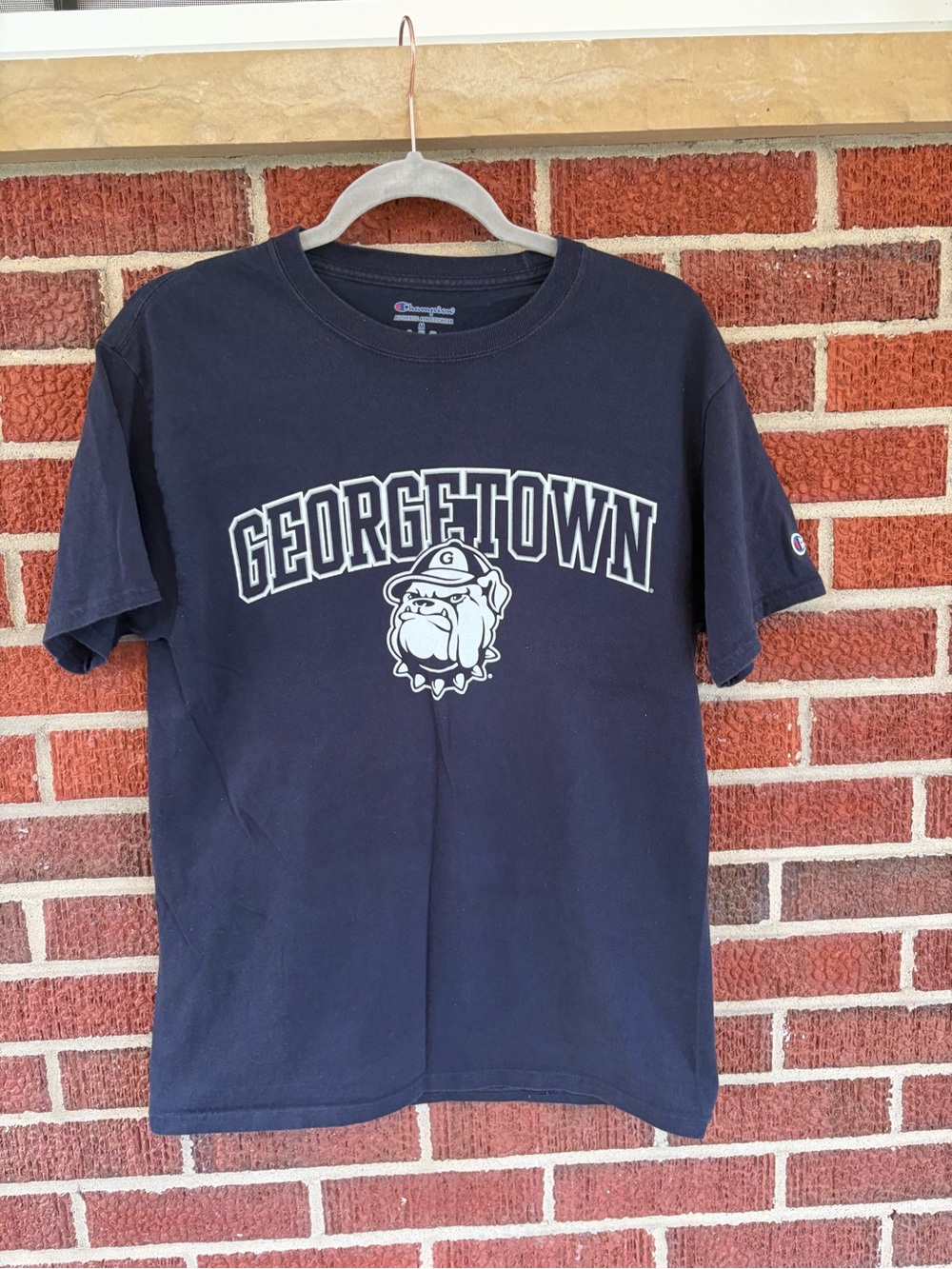 Champion Navy Georgetown Bulldogs Graphic Tee